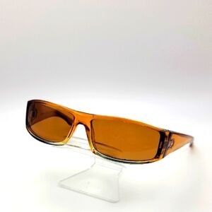 Vtg Spy Optic Cooper XL Rectangular Wrap Sunglasses Italy Unisex